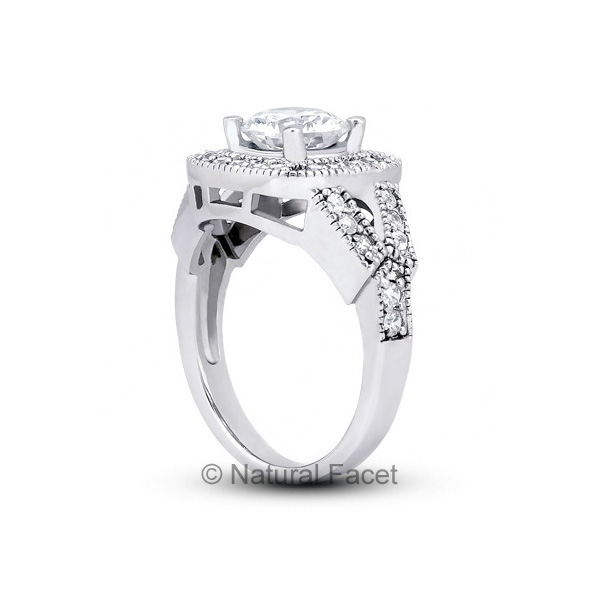 I1/HI Natural Certified Diamond Engagement Ring 9K White Gold 0.10-1.0Ct
