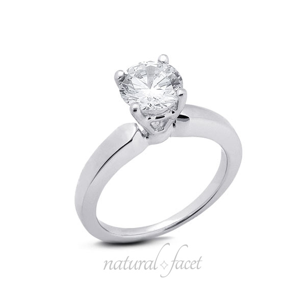 0.69ct D VS2 Round Natural Diamond White Gold Solitaire Engagement Ring